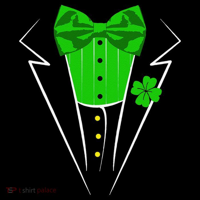 Saint Patrick's Day Irish Funny Tuxedo Costume Pub Cropped Pullover Crew