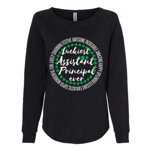 St Patricks Day Luckiest Assistant Principal Cute Gift Womens California Wash Sweatshirt