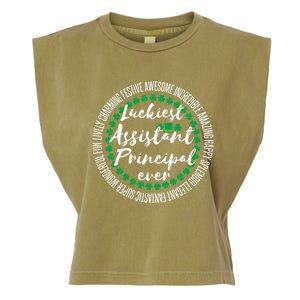 St Patricks Day Luckiest Assistant Principal Cute Gift Garment-Dyed Women's Muscle Tee