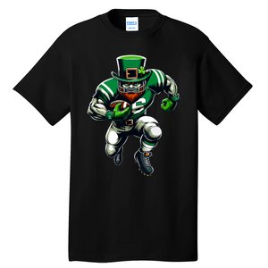 St Patricks Day Leprechaun Football Player Irish Tall T-Shirt