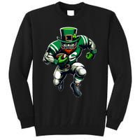 St Patricks Day Leprechaun Football Player Irish Tall Sweatshirt