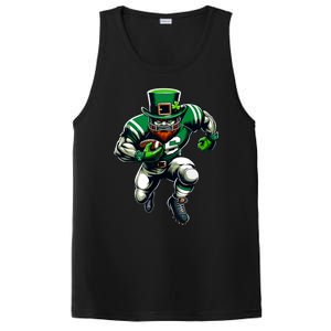 St Patricks Day Leprechaun Football Player Irish PosiCharge Competitor Tank