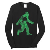 St Patricks Day Bigfoot Irish Sasqautch Saint Paddy's Gift Long Sleeve Shirt