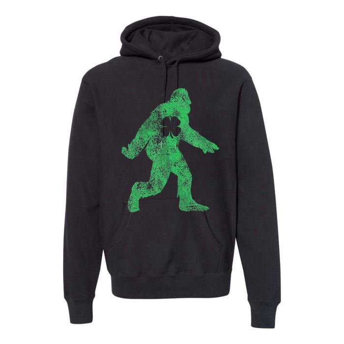 St Patricks Day Bigfoot Irish Sasqautch Saint Paddy's Gift Premium Hoodie