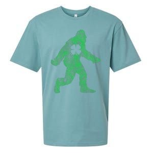 St Patricks Day Bigfoot Irish Sasqautch Saint Paddy's Gift Sueded Cloud Jersey T-Shirt