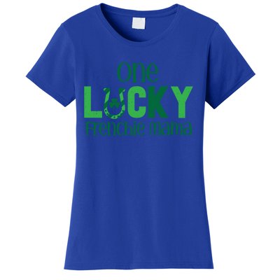 Saint Patricks Day Matching Costumes One Lucky Frenchie Mama Gift Women's T-Shirt