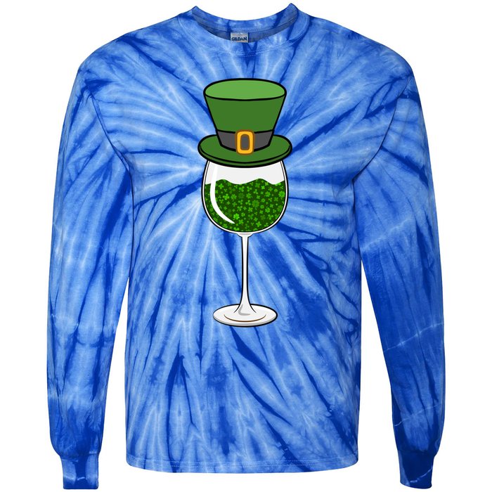 St Patricks Day Ing Wine Er Paddys Day Gift Tie-Dye Long Sleeve Shirt