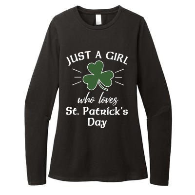 St Patricks Day Gift Just A Loves St Pats Gift Womens CVC Long Sleeve Shirt