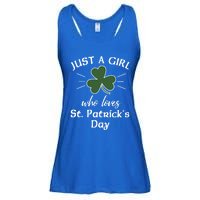 St Patricks Day Gift Just A Loves St Pats Gift Ladies Essential Flowy Tank