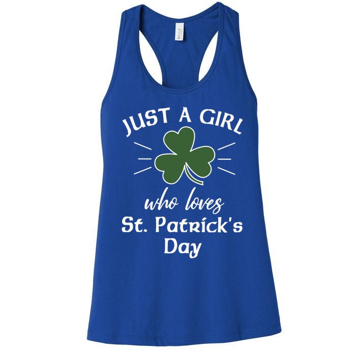 St Patricks Day Gift Just A Loves St Pats Gift Women's Racerback Tank