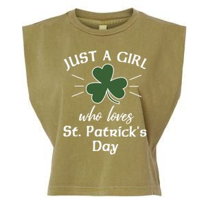 St Patricks Day Gift Just A Loves St Pats Gift Garment-Dyed Women's Muscle Tee