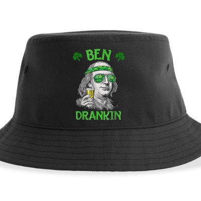 St Patricks Day, Ben Drankin, Funny St Patricks Day, St Patricks Day Drinking Sustainable Bucket Hat