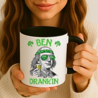 St Patricks Day, Ben Drankin, Funny St Patricks Day, St Patricks Day Drinking Mug
