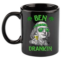 St Patricks Day, Ben Drankin, Funny St Patricks Day, St Patricks Day Drinking 11oz C Handle Ceramic Mug