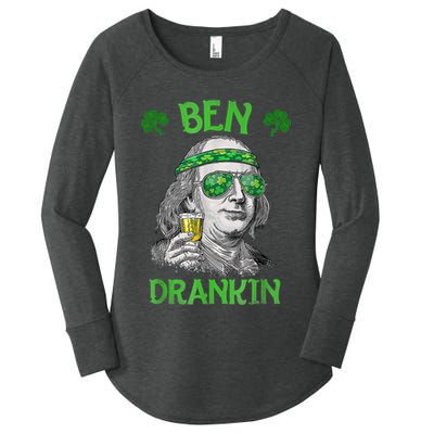 St Patricks Day, Ben Drankin, Funny St Patricks Day, St Patricks Day Drinking Women's Perfect Tri Tunic Long Sleeve Shirt