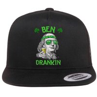 St Patricks Day, Ben Drankin, Funny St Patricks Day, St Patricks Day Drinking Flatbill Hat