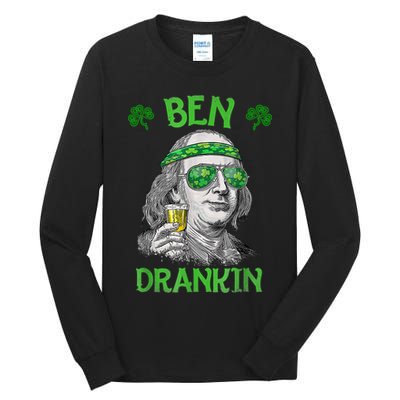 St Patricks Day, Ben Drankin, Funny St Patricks Day, St Patricks Day Drinking Tall Long Sleeve T-Shirt