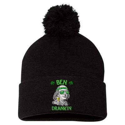 St Patricks Day, Ben Drankin, Funny St Patricks Day, St Patricks Day Drinking Pom Pom 12in Knit Beanie