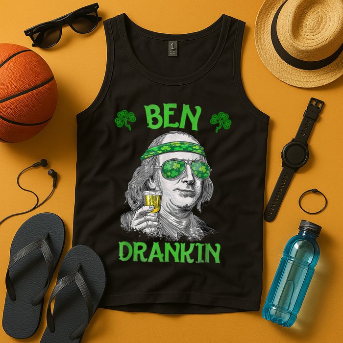 St Patricks Day, Ben Drankin, Funny St Patricks Day, St Patricks Day Drinking Tank Top