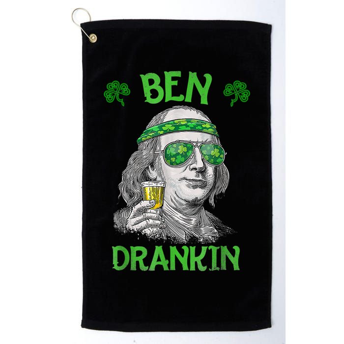 St Patricks Day, Ben Drankin, Funny St Patricks Day, St Patricks Day Drinking Golf Towel