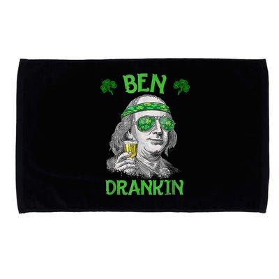 St Patricks Day, Ben Drankin, Funny St Patricks Day, St Patricks Day Drinking Microfiber Hand Towel