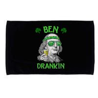 St Patricks Day, Ben Drankin, Funny St Patricks Day, St Patricks Day Drinking Microfiber Hand Towel