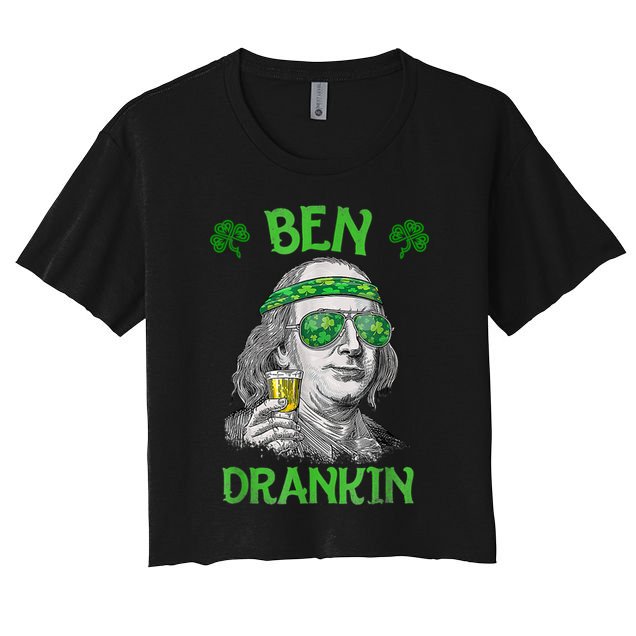 St Patricks Day, Ben Drankin, Funny St Patricks Day, St Patricks Day Drinking Crop Top
