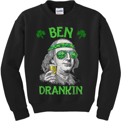 St Patricks Day, Ben Drankin, Funny St Patricks Day, St Patricks Day Drinking Kids Sweatshirt