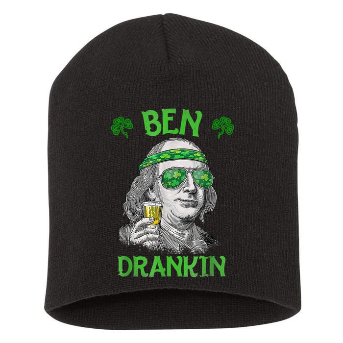 St Patricks Day, Ben Drankin, Funny St Patricks Day, St Patricks Day Drinking Short Acrylic Beanie