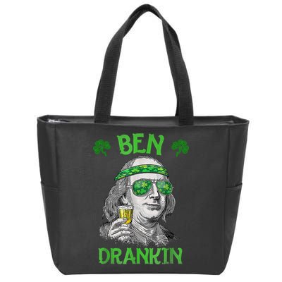 St Patricks Day, Ben Drankin, Funny St Patricks Day, St Patricks Day Drinking Zip Tote Bag
