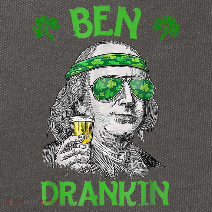 St Patricks Day, Ben Drankin, Funny St Patricks Day, St Patricks Day Drinking Cotton Canvas Backpack