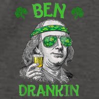 St Patricks Day, Ben Drankin, Funny St Patricks Day, St Patricks Day Drinking Vector Backpack