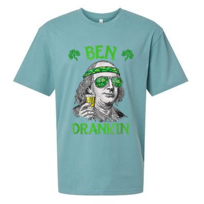 St Patricks Day, Ben Drankin, Funny St Patricks Day, St Patricks Day Drinking Sueded Cloud Jersey T-Shirt