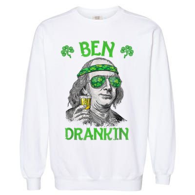 St Patricks Day, Ben Drankin, Funny St Patricks Day, St Patricks Day Drinking Garment-Dyed Sweatshirt