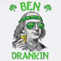 St Patricks Day, Ben Drankin, Funny St Patricks Day, St Patricks Day Drinking Garment-Dyed Sweatshirt
