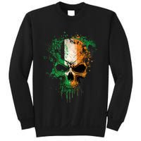 St Patricks Day Skull Irish Flag Teens Sweatshirt