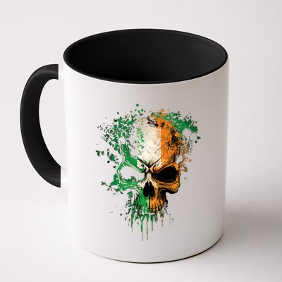 St Patricks Day Skull Irish Flag Teens Mug