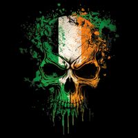 St Patricks Day Skull Irish Flag Teens Drawstring Bag