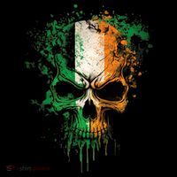 St Patricks Day Skull Irish Flag Teens Short Acrylic Beanie