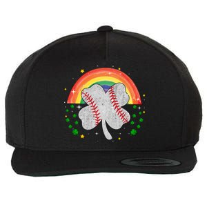 Saint Patricks Day Shenanigans Rainbow Baseball Shamrock Gift Wool Snapback Cap