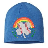 Saint Patricks Day Shenanigans Rainbow Baseball Shamrock Gift Sustainable Beanie