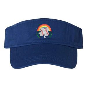 Saint Patricks Day Shenanigans Rainbow Baseball Shamrock Gift Valucap Bio-Washed Visor