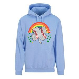 Saint Patricks Day Shenanigans Rainbow Baseball Shamrock Gift Unisex Surf Hoodie