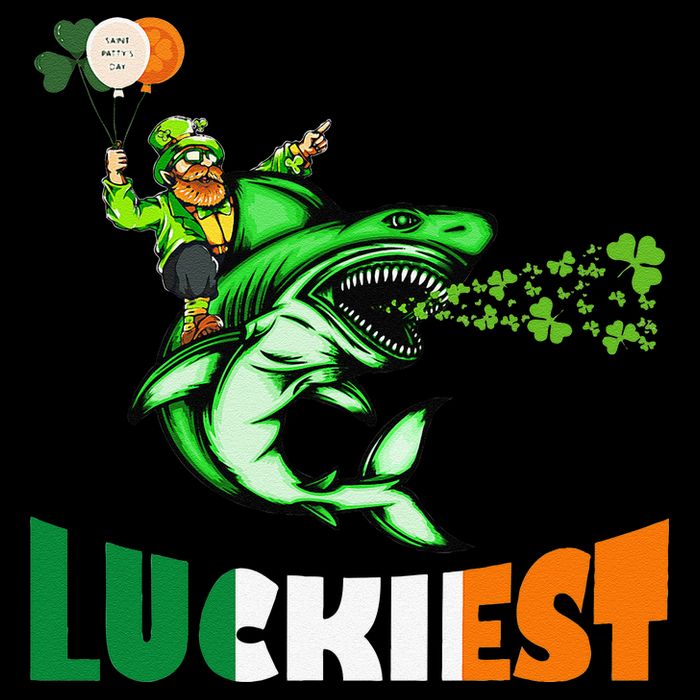 Saint Patrick's Day Funny Leprechaun Riding Shark Best Gift Baby Bodysuit