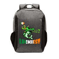 Saint Patrick's Day Funny Leprechaun Riding Shark Best Gift Vector Backpack