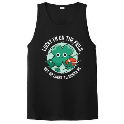 St Patrick's Day American Football Shamrock Clover Rugby Gift PosiCharge Competitor Tank