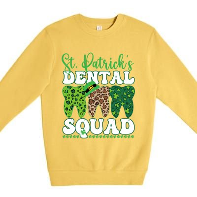 St Patrick's Dental Squad Leopard Tooth For Dentists Gift Premium Crewneck Sweatshirt