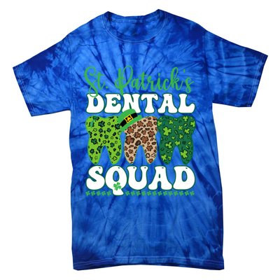 St Patrick's Dental Squad Leopard Tooth For Dentists Gift Tie-Dye T-Shirt