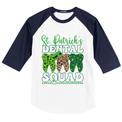 St Patrick's Dental Squad Leopard Tooth For Dentists Gift Baseball Sleeve Shirt