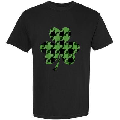 St Patricks Day Tee Irish Wo  Plaid Graphic Shamrock Garment-Dyed Heavyweight T-Shirt